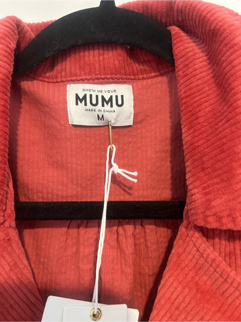 Show Me Your MuMu Outlaw Dress in Rose Corduroy size medium NWT - Picture 5 of 9